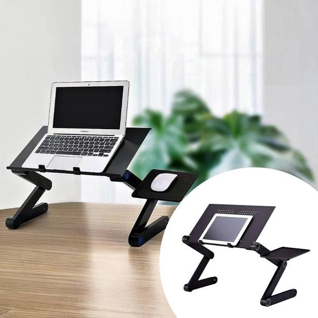 Портативный складной столик в кровать для ноутбука Laptop Table T8, Стол для ноутбука на коленях TN-58 Львов - изображение 1