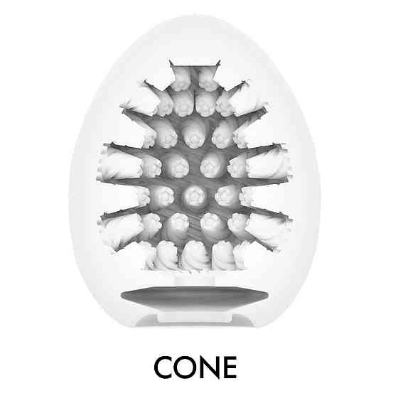 Мастурбатор-яйцо Tenga Egg Cone, плотный TPE, пробник лубриканта 5 мл Sex Aura Киев