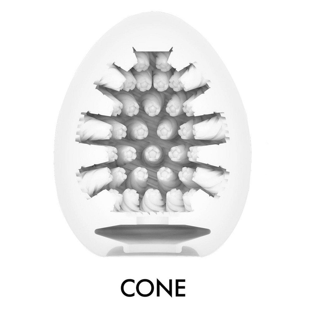 Мастурбатор-яйцо Tenga Egg Cone, плотный TPE, пробник лубриканта 5 мл Sex Aura Киев - изображение 3