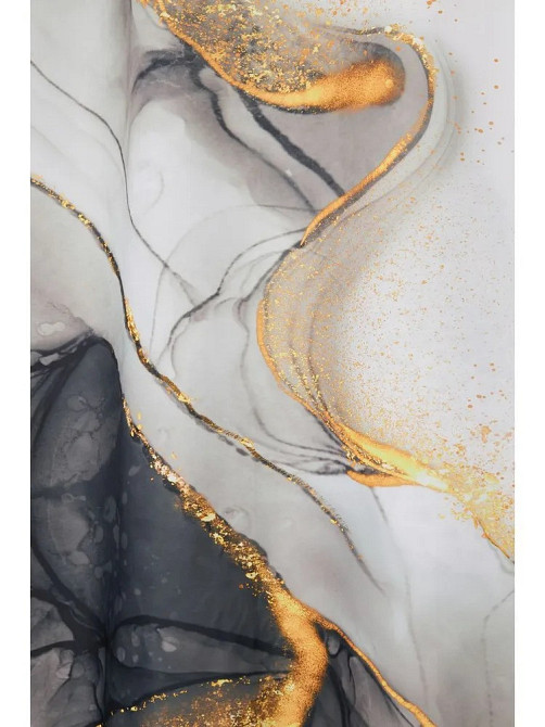 Шторка для ванной и душа с кольцами 180x180 см водоотталкивающая, шторка для душевой и ванной с крючками, мраморно-чёрный Каменец-Подольский - изображение 3