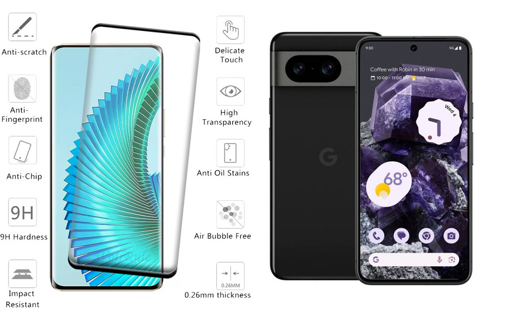Защитное стекло HyperGlass Pro для Google Pixel 8, Pixel 8a, Pixel 8 Pro – максимальная чувствительность и Киев - изображение 2