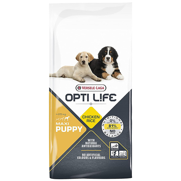Opti Life Puppy Maxi ОПТІ ЛАЙФ ЦУЦЕНЯ ВЕЛИКИХ сухий суперпреміум корм для цуценят великих порід Київ - фото 1