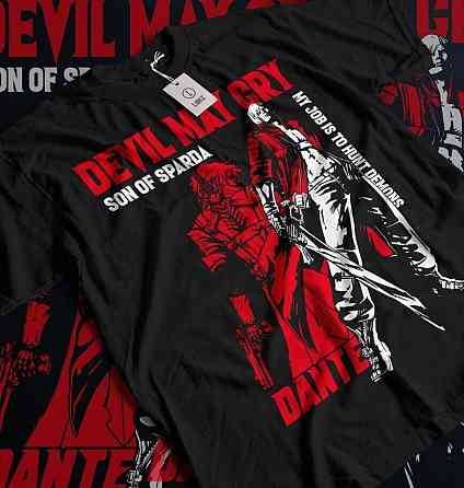 Футболка аниме Девил Май Крй Данте оверсайз (S/M/L) Черний AnimeJ0976 Днепр