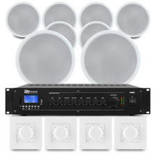 Колонка Zestaw białych głośników instalacyjnych 8 x 5