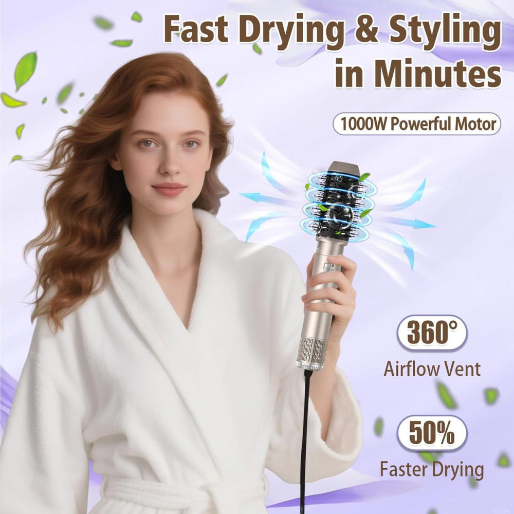 Мультистайлер 6-в-1 Magic Styler Air Brush: фен-щітка з ефектом Coanda, іонізація, 1000 Вт — для об'єму та локонів Київ - фото 5