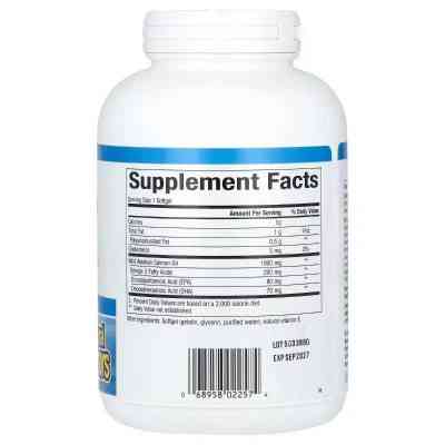 Жирні кислоти Natural Factors Жир дикого лосося аляски, 1000 мг, OmegaFactors, Wild Alaskan Sal (NFS-02257) Вінниця