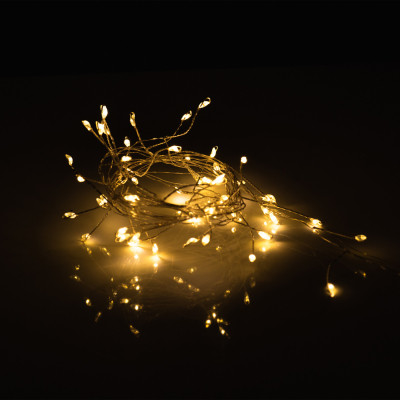Гірлянда YES! Fun Кластер на мідному дроті 50 LED Тепло-біла 1 м Статична Батарейки (975017) Вінниця - фото 3