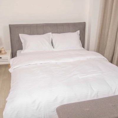 Постільна білизна Tiare White Сатин Страйп Кольоровий полуторний (White_Stripe_pl) Вінниця - фото 4