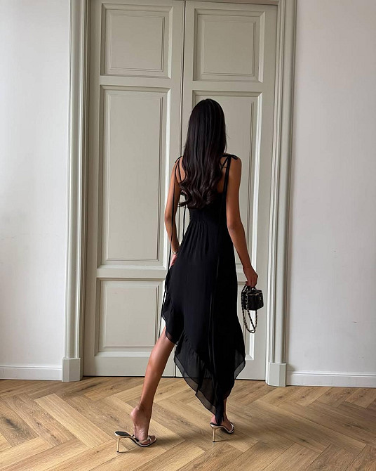 Женское элегантное романтичное платье креп дайвинг+шифон 44/46 Одесса - изображение 3