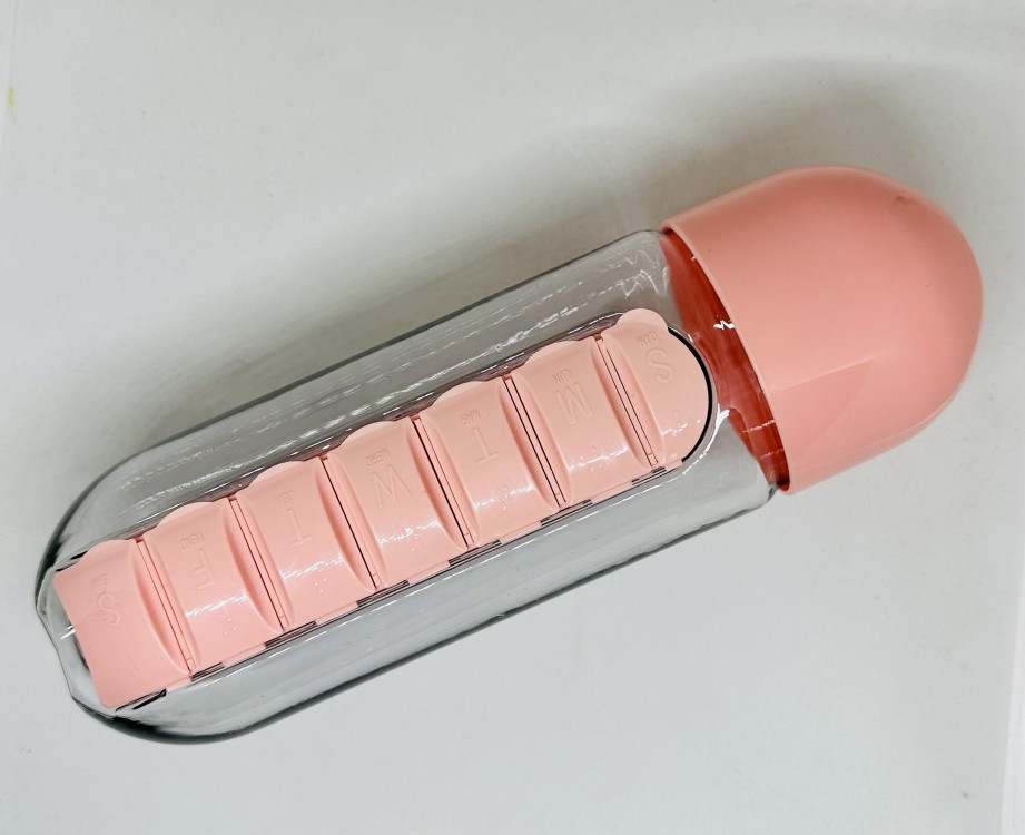 Пляшка для води з таблеткою Pill Bottle рожева Вінниця - фото 1