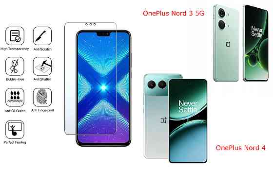Захисне скло NeoGlass для OnePlus Nord 3 5G, OnePlus Nord 4 – надпрозоре та стійке Київ