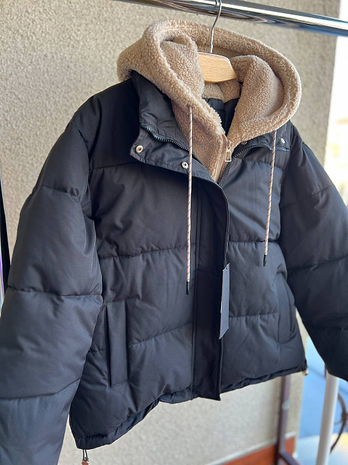 Куртка женская Lady Yep 8096 оверсайз с капюшоном и мехом тедди черная, черный, 44 Киев - изображение 12