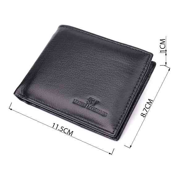 Мужской кошелек-зажим из натуральной кожи ST Leather 22460 Черный Киев