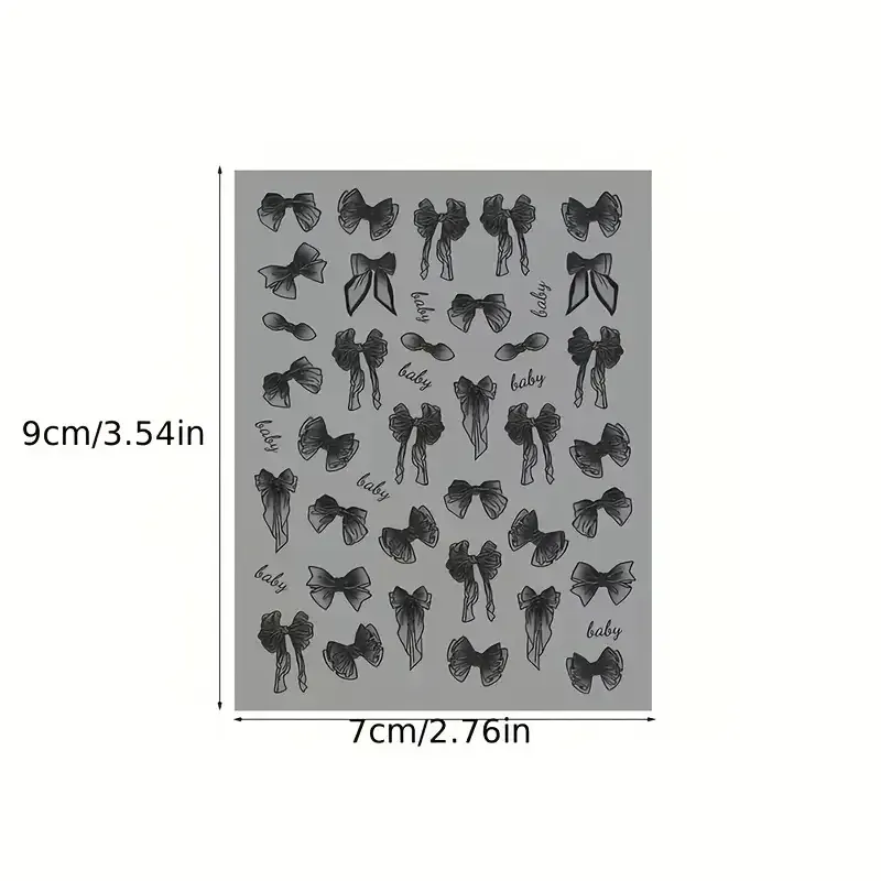 3D рельефные стикеры для ногтей белые бантики – кружевной самоклеящийся декор для маникюра Киев - изображение 4