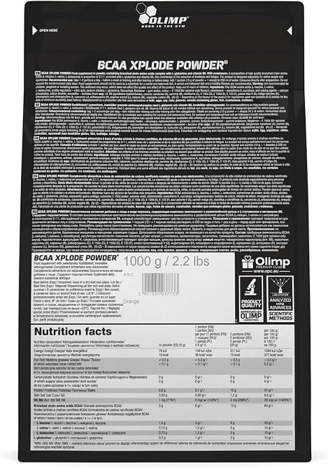 Амінокислоти Olimp BCAA Xplode 1000 g (Fruit punch) Луцьк - фото 2