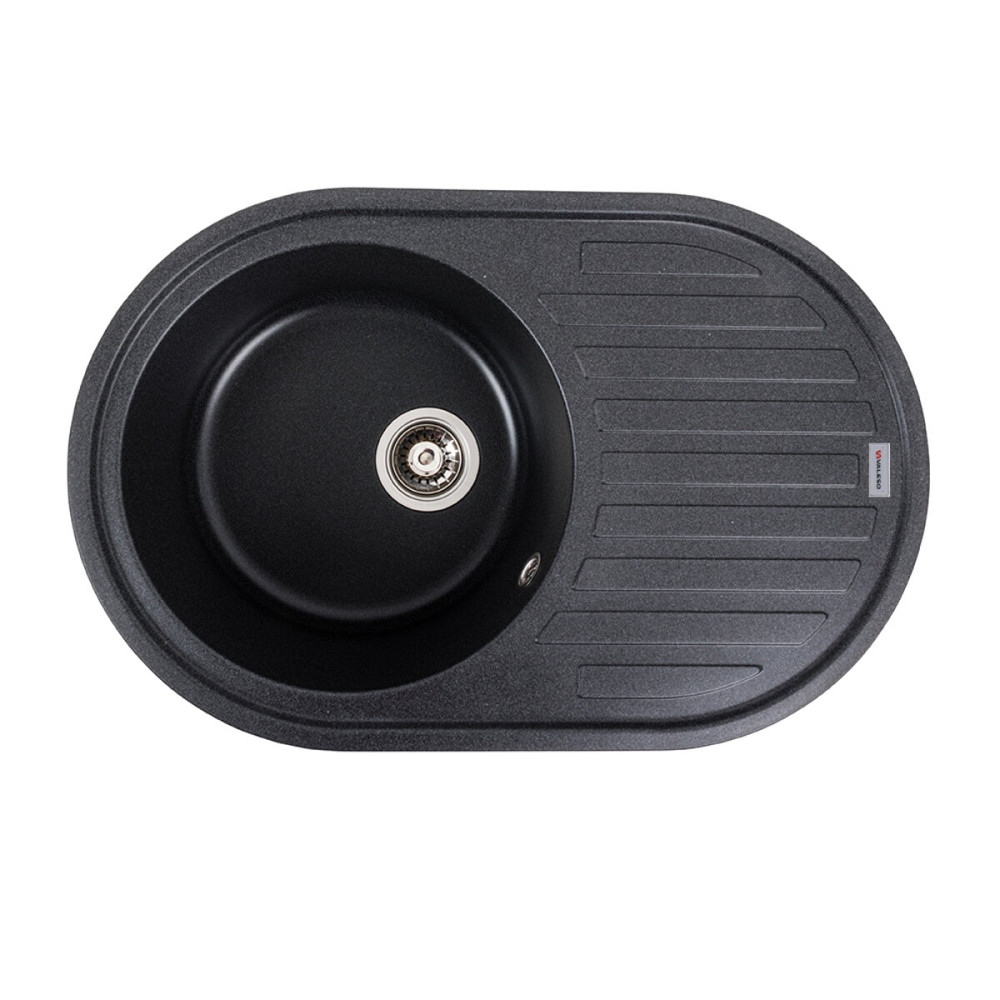 VALESO Гранітна мийка для кухні VALESO LIRA 7750 матова Карбон Коломыя - изображение 6