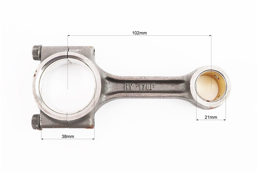 Шатун (D-38mm, d-21mm) ZUBR-178H-WT + вкладиші Киев - изображение 2