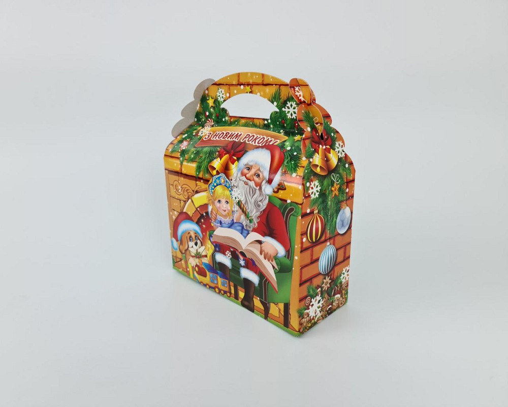 Новорічні коробки для цукерок No 203 (800-900 г) У каміна (25 шт.) Харків - фото 3