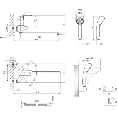 Змішувач Kroner Konstante-C070 (CV023588) Вінниця - фото 8