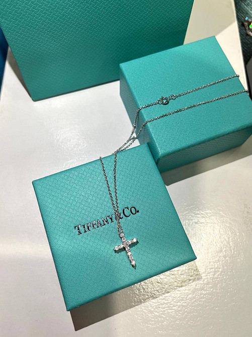 Хрестик Тіффані Срібло 925 Гравірування Tiffany Одеса - фото 1
