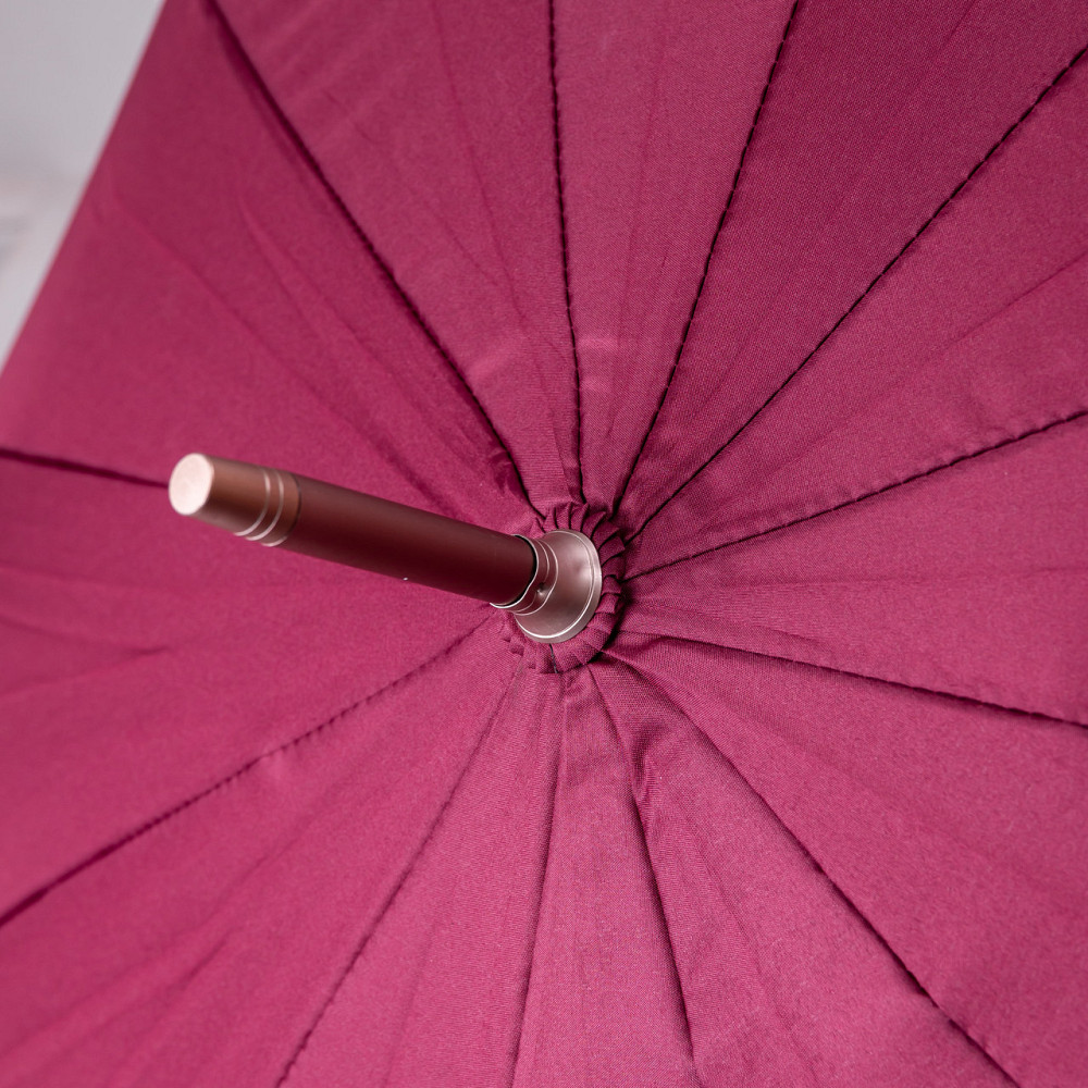 Класична парасолька-тростина з чохлом напівавтомат з поліестеру міцна надійна 12 спиць діаметр 120 см Червоний HP-23-16R Коломыя - изображение 9