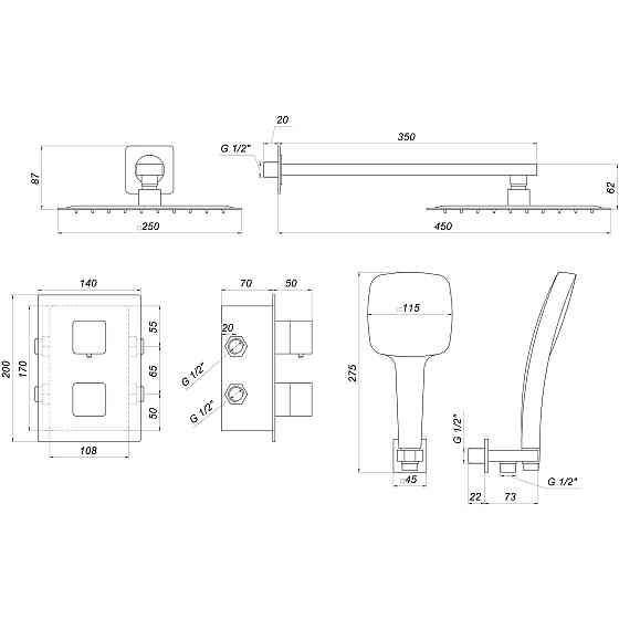 Душова система Globus Lux GLM-405-BB-TT-SMART Луцьк