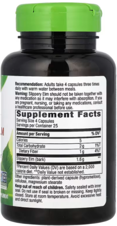 Скользкий вяз Natures Way Slippery Elm Bark 100 капс Киев