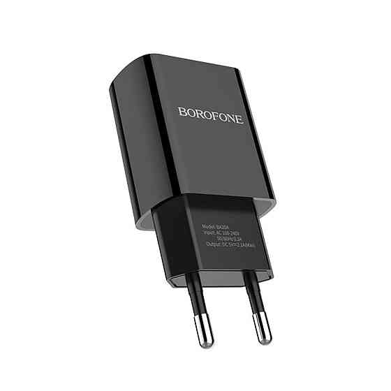 Сетевое зарядное устройство BOROFONE BA20A Sharp single port charger set, цвет черный BA20ALB Одесса