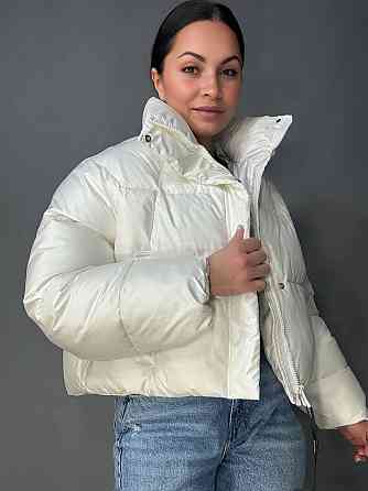 Куртка жіноча Lady Yep 30083 пуффер коротка глянцева молочна, молочний, M Київ