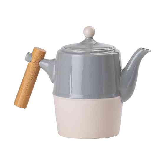 Чайний сервіз на 6 персон з бамбуковою підставкою сірий HP-15-22 Коломия