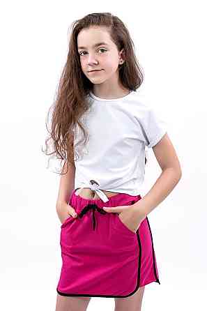 Юбка для девочек, малиновая, летняя , топ Крохатушка одяг Киев