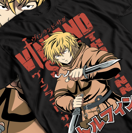 Футболка аниме Винланд Сага Тхорфинн Аниме оверсайз (S/M/L) Черний AnimeJ0730 Днепр