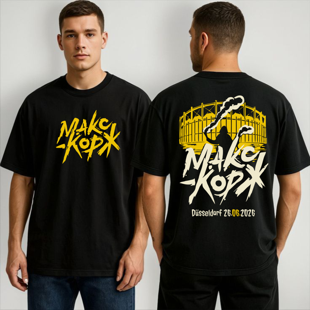 Оверсайз футболка «Макс Корж Düsseldorf 26.06.2026», черная, концертная, премиум M, Черный Черновцы - изображение 1