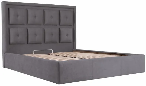 Кровать Двуспальная Windsor Comfort 180 х 200 см Мисти Dark Grey С подъемным механизмом и нишей для белья Темно-серый Киев