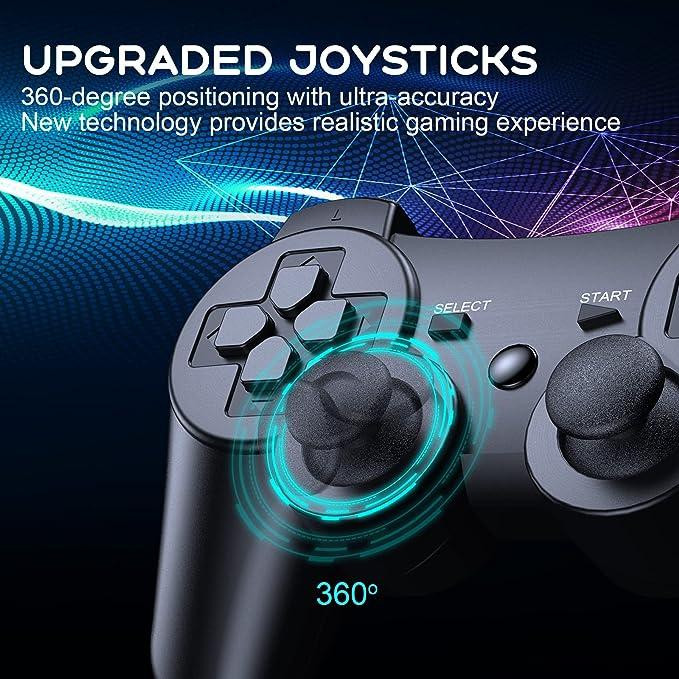 Беспроводной игровой контроллер для PlayStation 3 и ПК — Bluetooth Геймпад, Double Shock, 6-осевой гироскоп, Черный Киев - изображение 11
