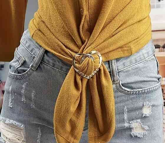 Фіксатор для одягу, шарфів золотистий Смела