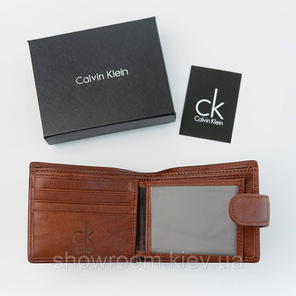 Мужской кожаный кошелек на застежке Ск (2081) коричневый Киев - изображение 7