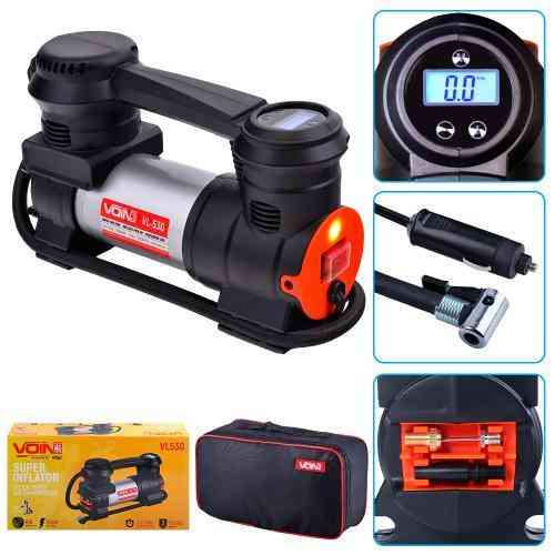 Автомобільний компресор VOIN VL-530 150psi, 15A, 40л з автостопом, прикурювачем та ліхтарем Харків