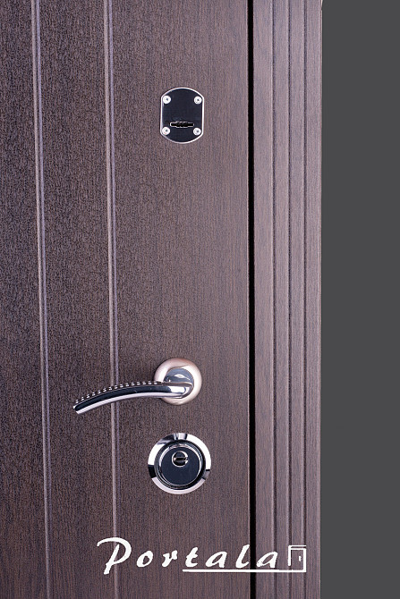 Двери уличные, серия Элегант, модель Нью-Йорк, двухцветная, гнутый профиль, 2 контура уплотнения, 2 замка 850 Киев - изображение 4