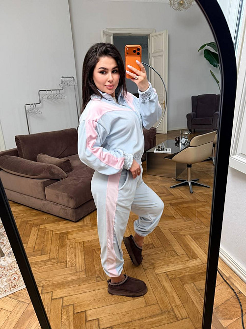 Жіночий велюровий костюм зі вставками Блакитний, 42/46 Харків - фото 5