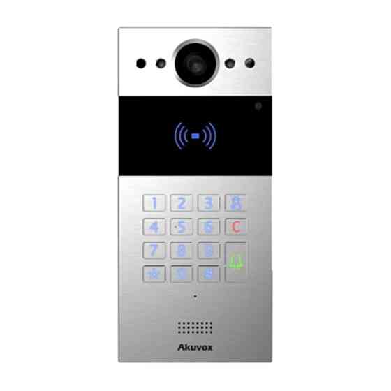 IP-відеопанель багатоабонентська 2Mp Akuvox R20K Silver зі зчитувачем EM-Marine / Mifare / NFC (87-00035) Киев