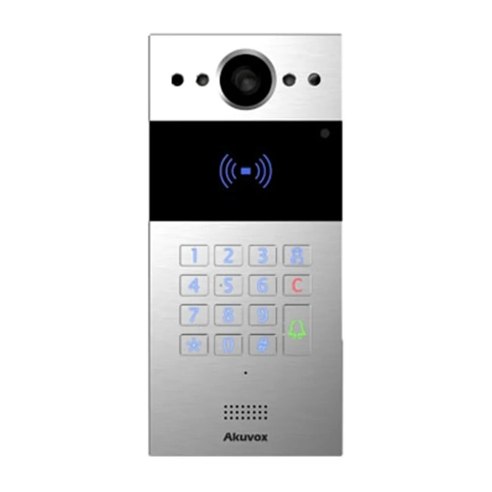 IP-відеопанель багатоабонентська 2Mp Akuvox R20K Silver зі зчитувачем EM-Marine / Mifare / NFC (87-00035) Київ - фото 1