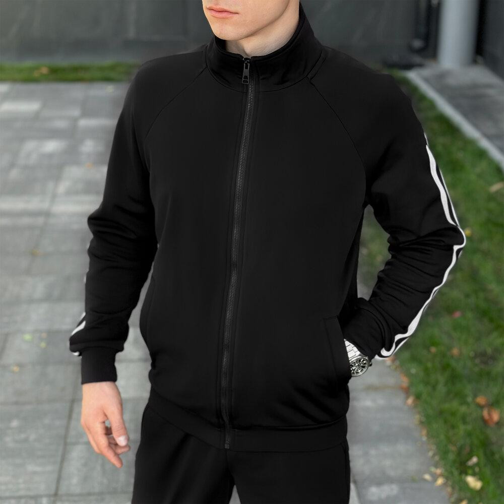 Чоловічий чорний спортивний костюм Pobedov Dollars. Комплект штани та кофта осінній Київ - фото 2