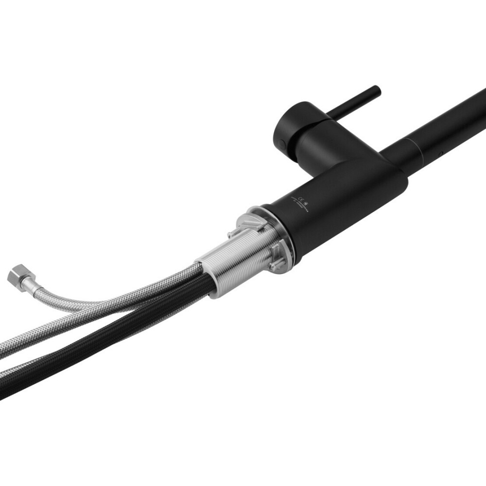 Смеситель для кухни с выдвижным изливом Kroner Element 296569B-3801 под фильтр, черный Киев - изображение 7