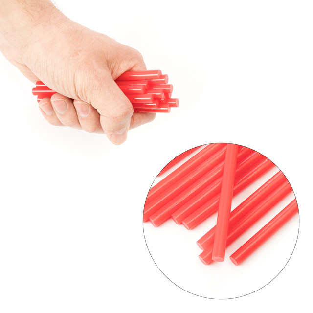 Комплект клейових стрижнів червоних, 7,4×100 мм, 12 шт. INTERTOOL RT-1043 Київ - фото 4