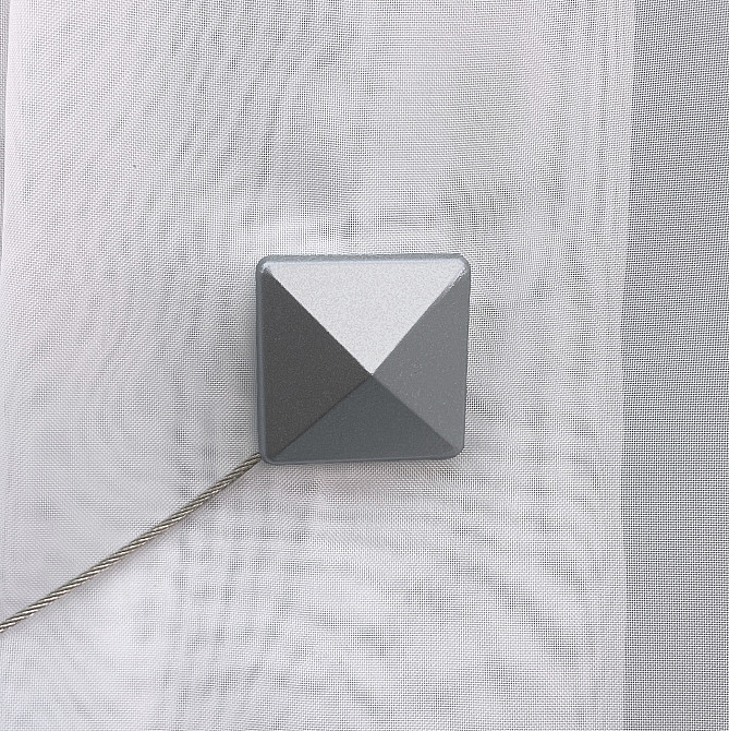 Магниты для штор и гардин Квадрат набор 2 шт Серебристый (81-134) Киев - изображение 4