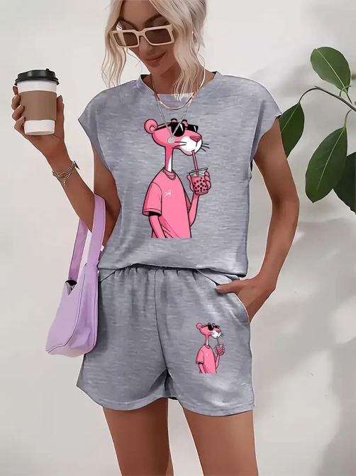 Костюм женский футболка с шортами Серый 50/52 Харьков - изображение 1