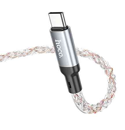 Кабель HOCO U112 Shine 60W живлення та передачі даних Type-C - Type-C, колір сірий 6931474788825 Одеса