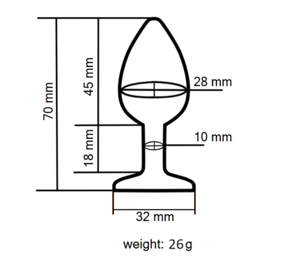 Силіконова анальная пробка EGZO - Silicone Pink Round Plug Black, size S Sex Aura Київ