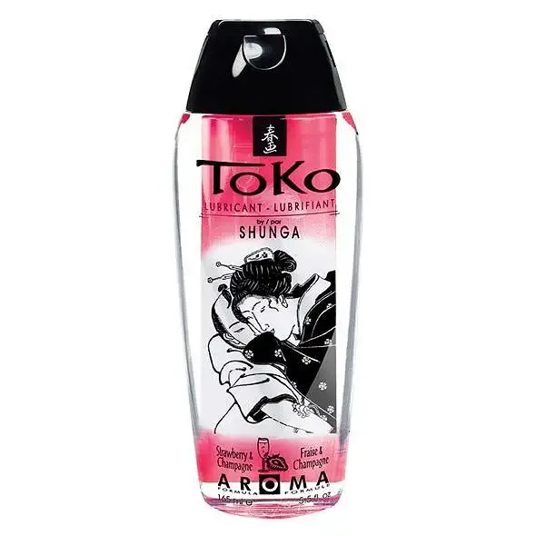 Лубрикант на водній основі Shunga Toko AROMA - Sparkling Strawberry Wine (165 мл), не містить цукру Львів - фото 1